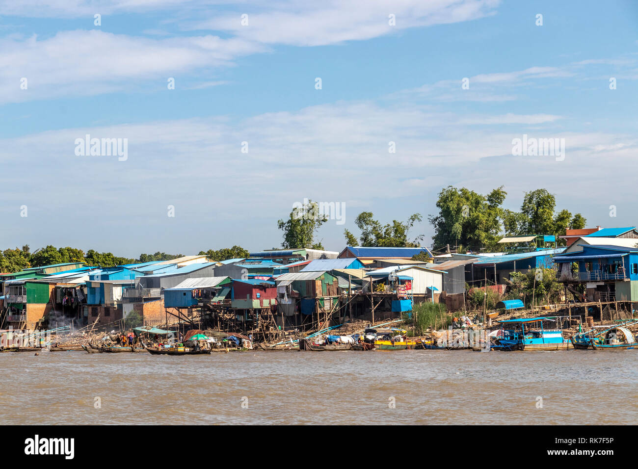 Phnom Penh Cambodia river ferry crossing to Silk Island Stock Photo Alamy