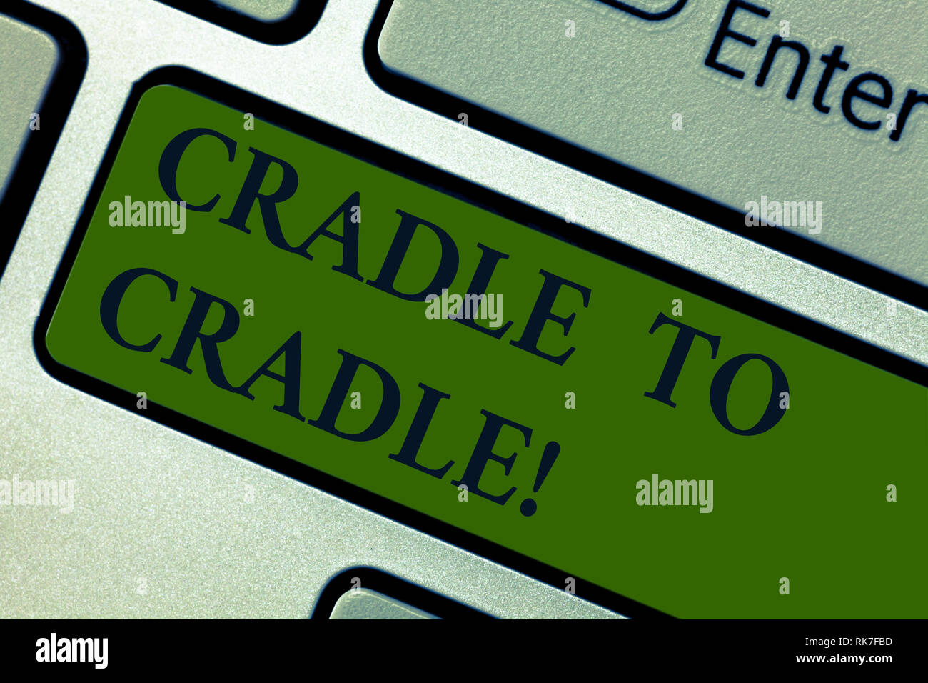 Handwriting text Cradle To Cradle. Concept meaning biomimetic approach