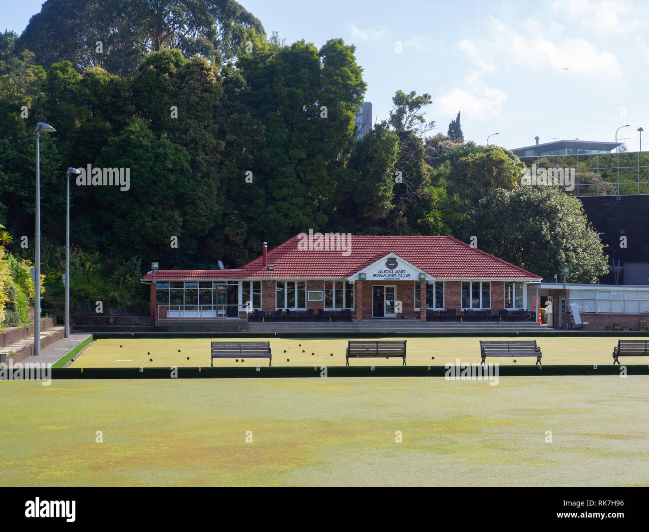 Auckland Bowling Club Stock Photo