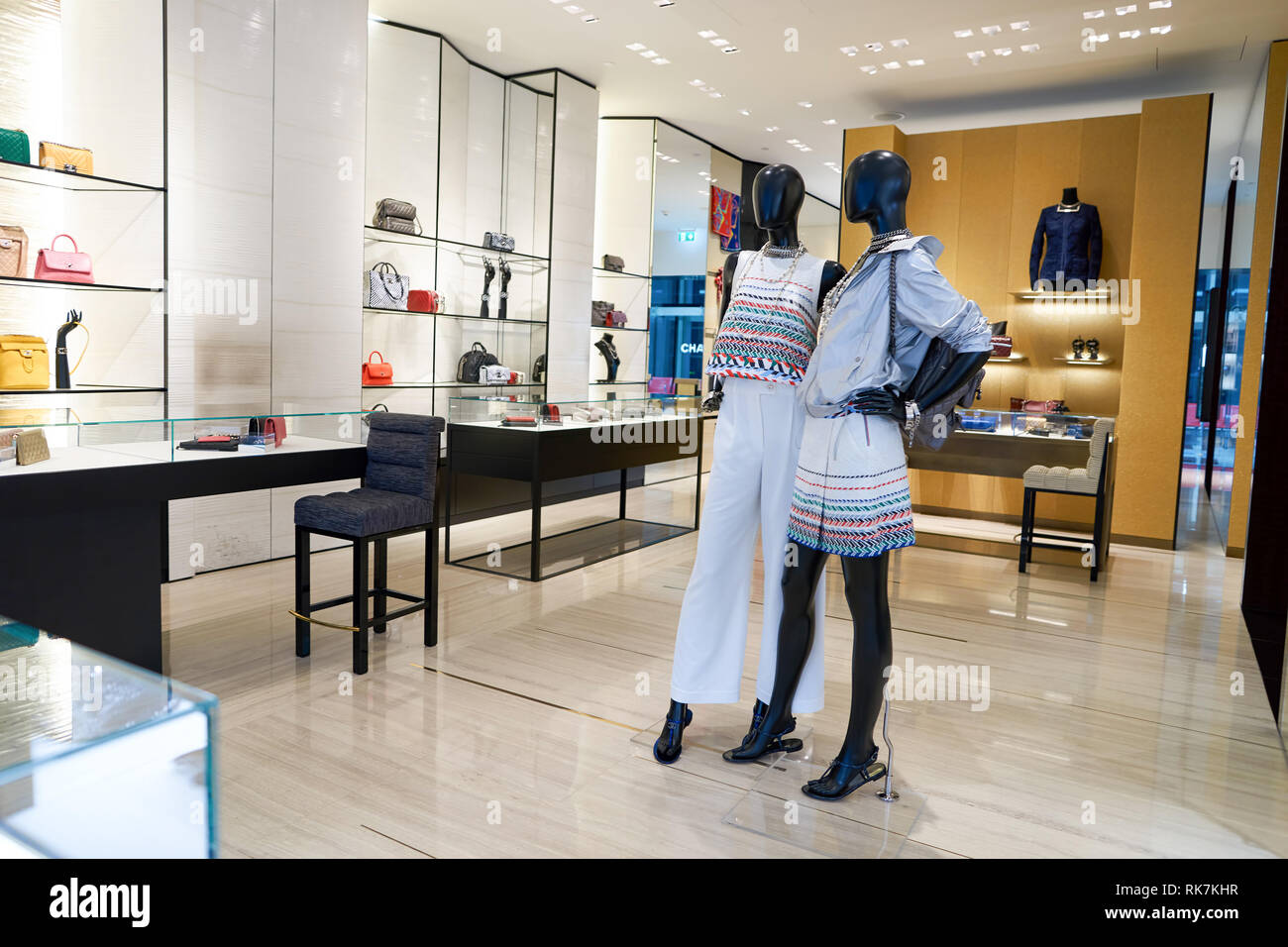 DUBAI, UAE - APRIL 08, 2016: Inside Chanel Store At Dubai