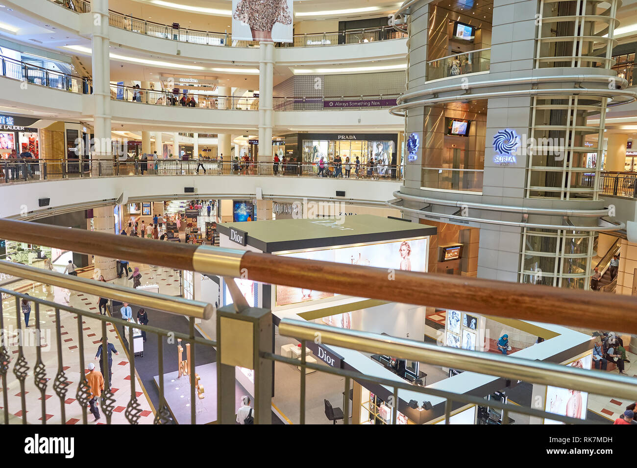 KUALA LUMPUR, MALAYSIA MAY 09, 2016 inside of Suria KLCC shopping