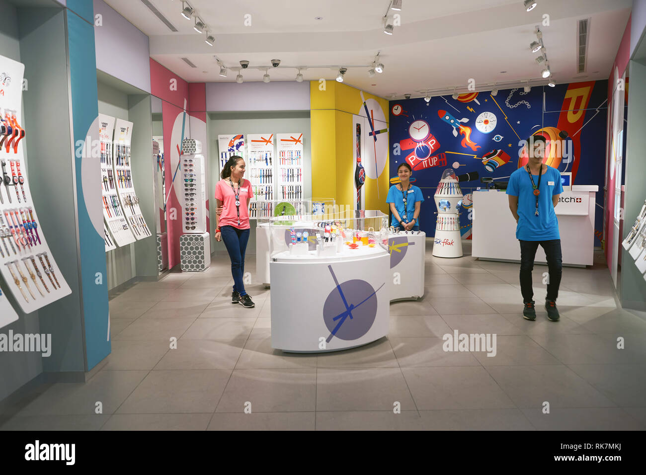 KUALA LUMPUR MALAYSIA MAY 09 2016 swatch store in Suria KLCC. Suria KLCC is a shopping mall is located in the Kuala Lumpur City Centre district Stock Photo Alamy