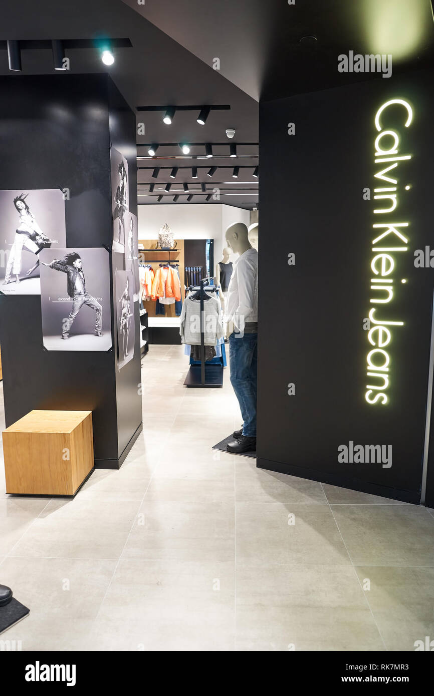 KUALA LUMPUR, MALAYSIA - MAY 09, 2016: Calvin Klein store in Suria KLCC. Calvin  Klein Inc. is an American fashion house founded by the fashion designe  Stock Photo - Alamy