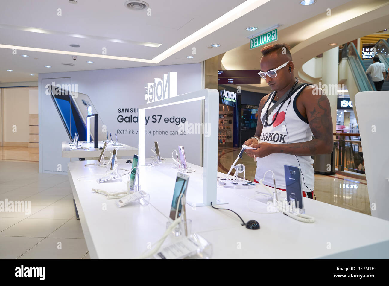 KUALA LUMPUR, MALAYSIA - MAY 09, 2016: interior of the store in Suria ...