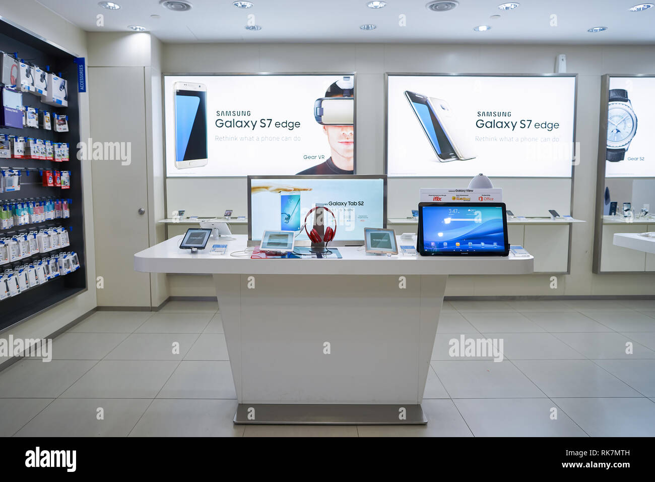 KUALA LUMPUR, MALAYSIA - MAY 09, 2016: interior of the store in Suria ...