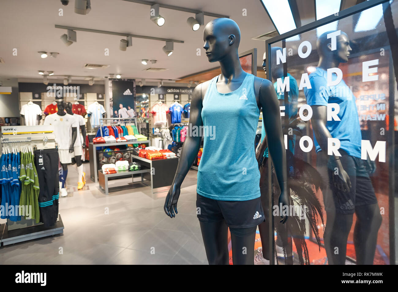 KUALA LUMPUR, MALAYSIA - MAY 09, 2016: inside Adidas store in Suria KLCC.  Suria KLCC is a shopping mall is located in the Kuala Lumpur City Centre  dis Stock Photo - Alamy