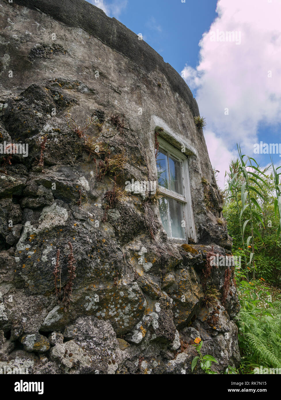 Image of window in old brick wall Stock Photo