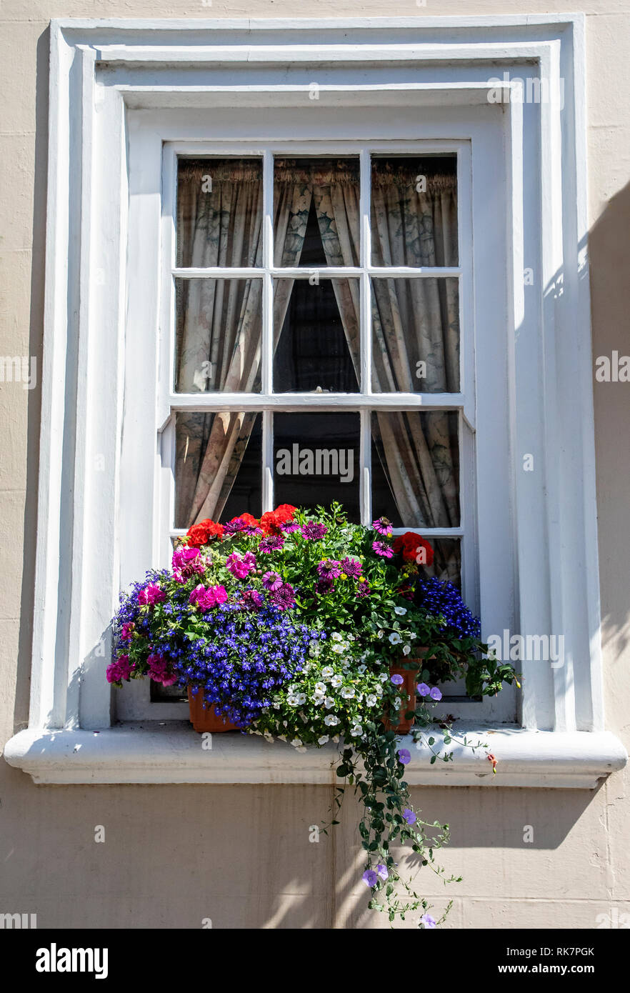 Victoria Street, St Annes Alderney, Channel Islands Stock Photo