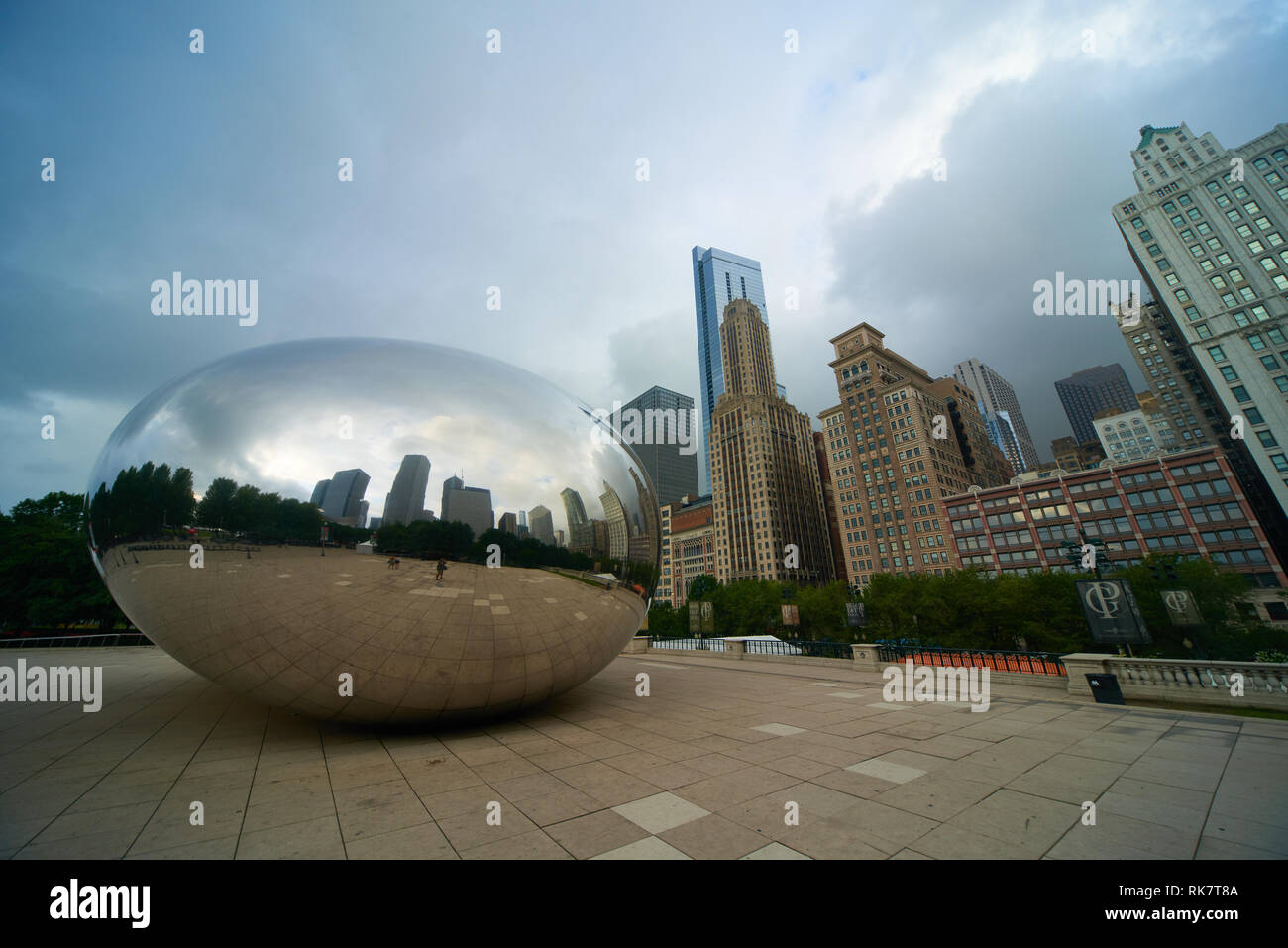 Cloud gate at San Fransisco Millennium Park Stock Photo