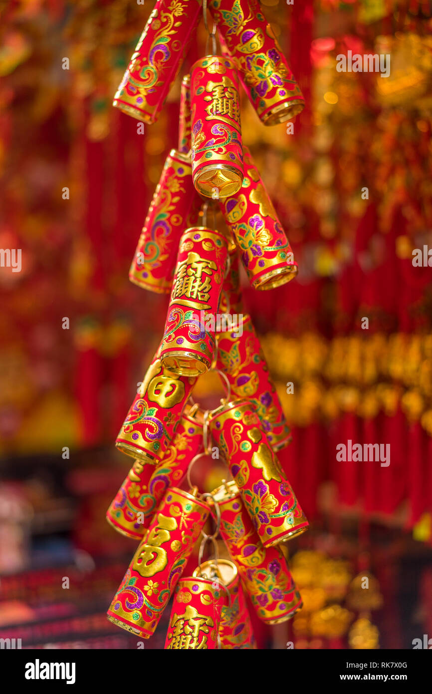Celebrateing Chinese New Year in Chinatown Stock Photo