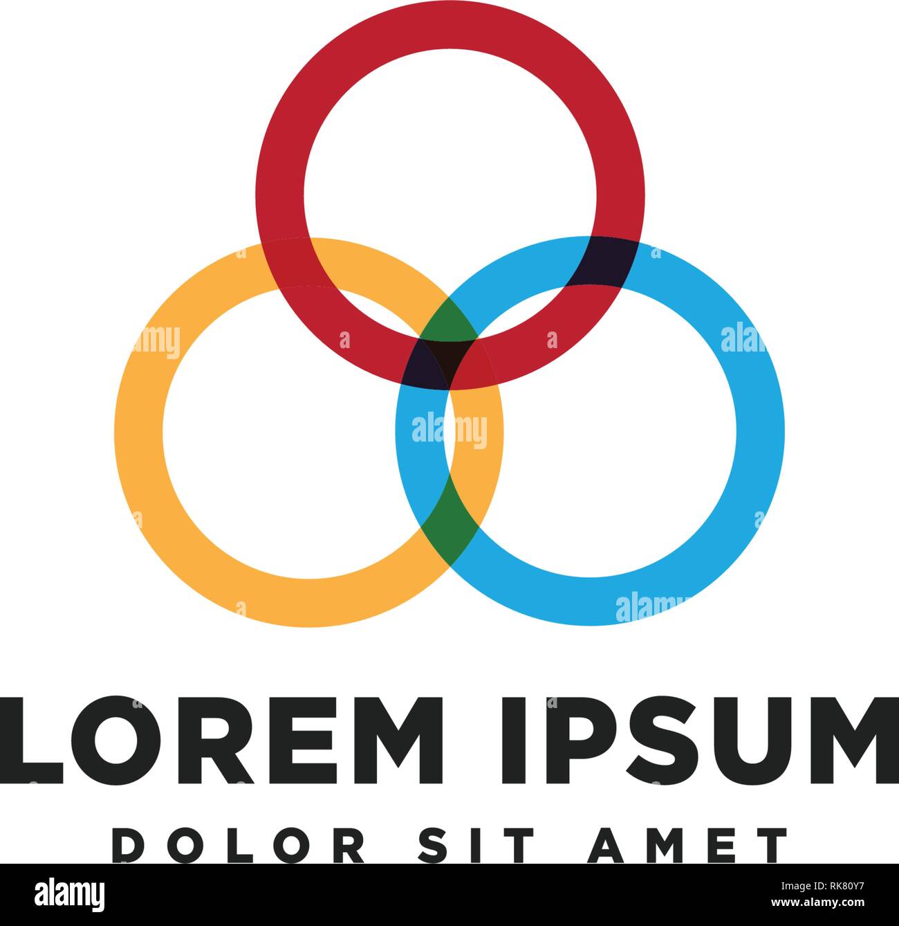 abstract community logo template vector illustration icon element isolated Stock Vector
