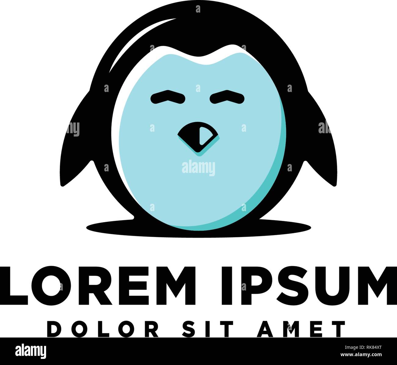 cute penguin logo template vector illustration icon element Stock Vector