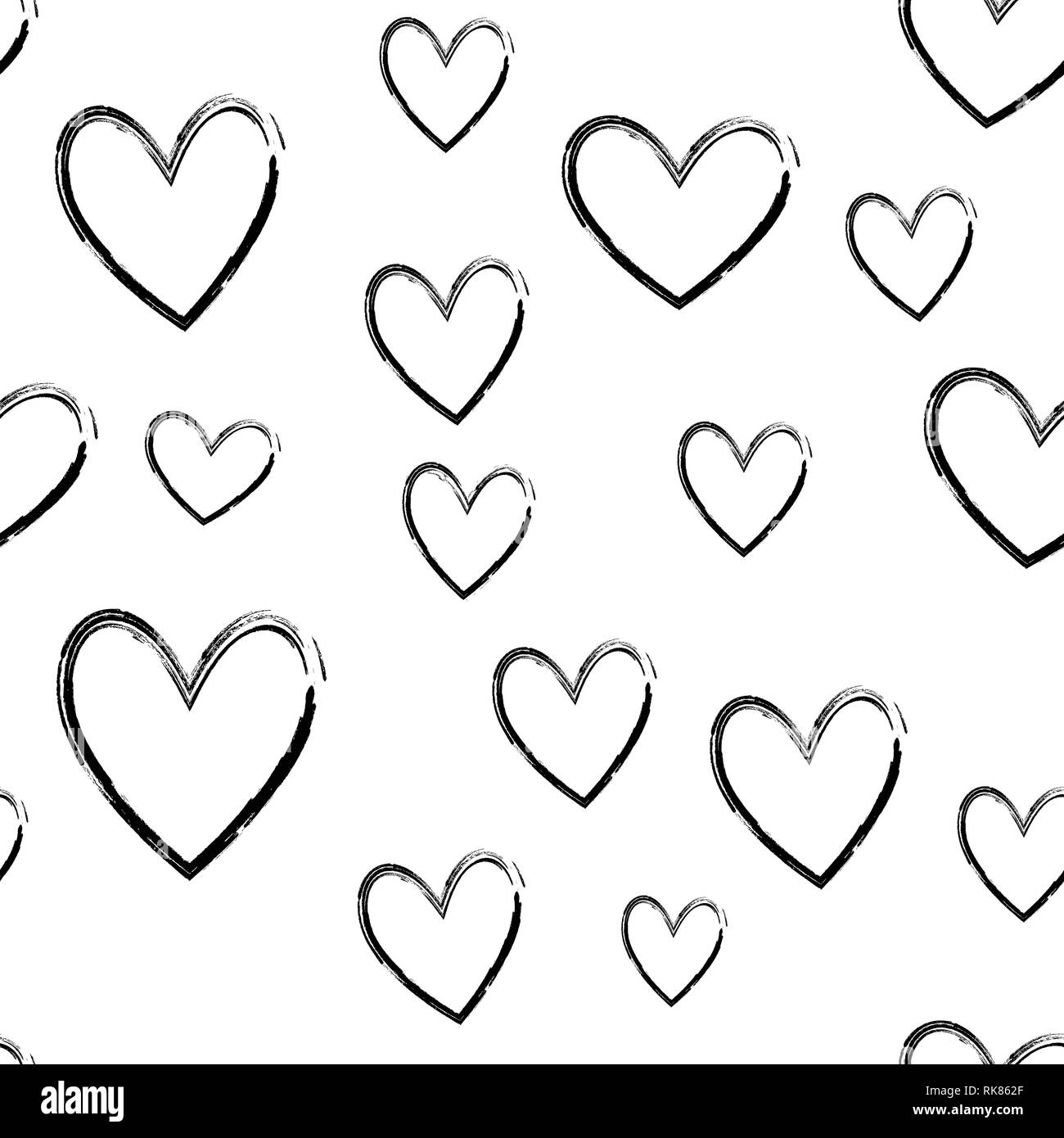 Abstract seamless heart pattern background paper Vector Image