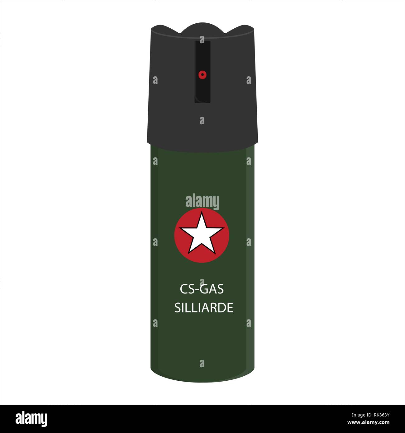 Vector bottle of pepper spray isolated on white background. Pepper gas spray  Stock Vector Image & Art - Alamy