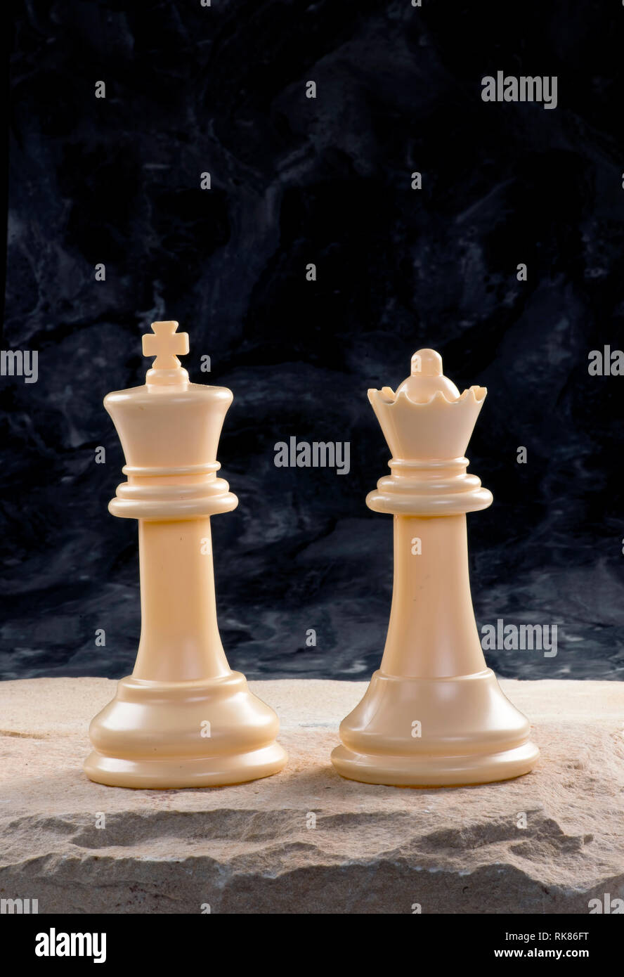 Chess King and his Queen. Stock Photo