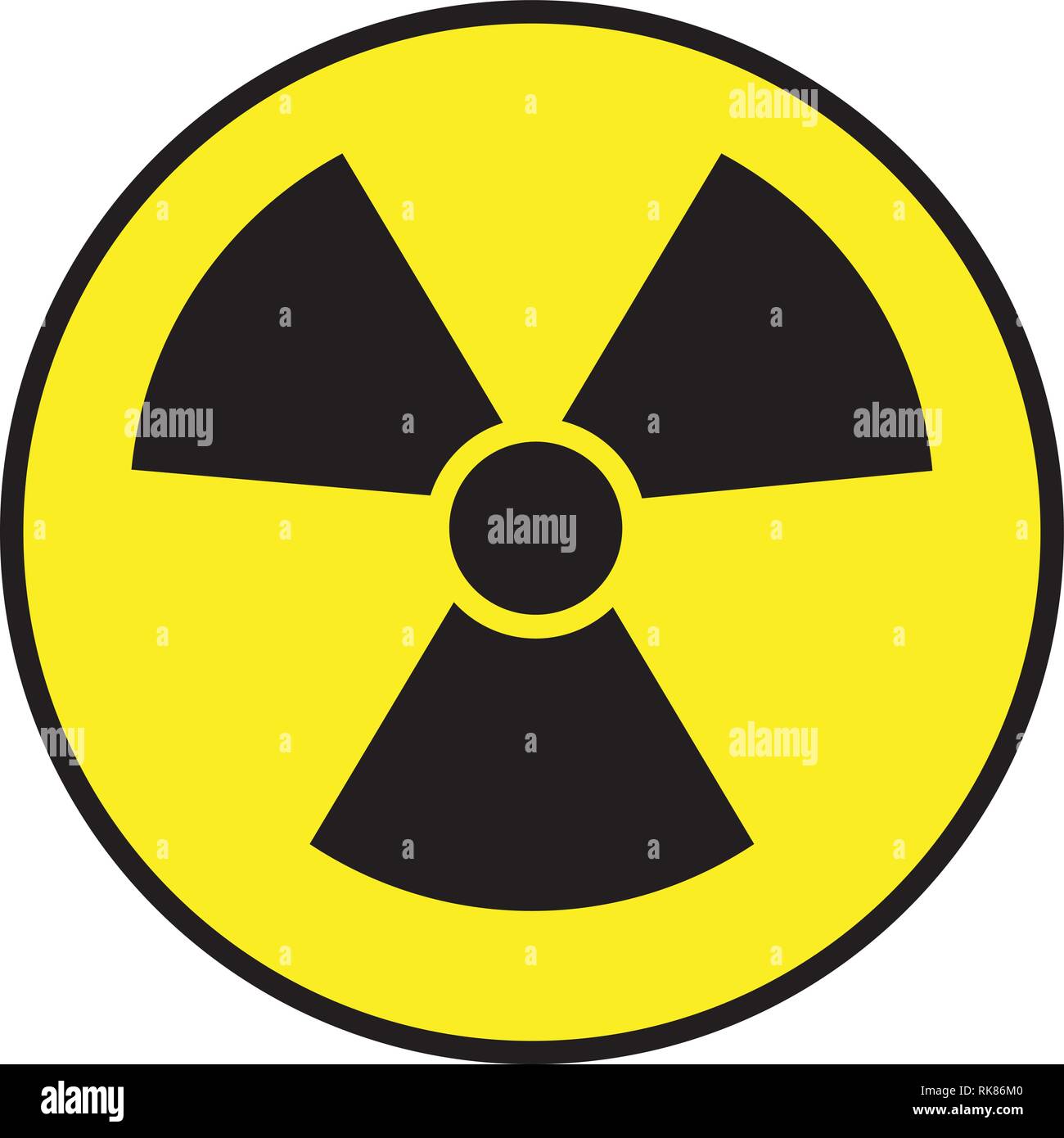 Radioactive roudn sign, symbol. Radiation vector icon Stock Vector ...