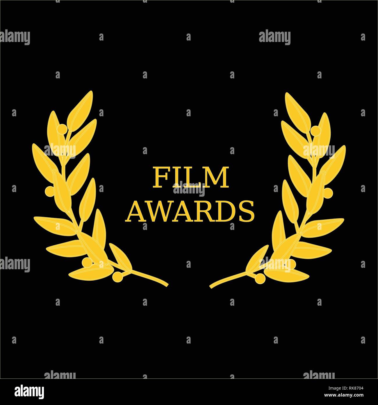 Vector illustration film award laurel wreath Stock Vector Image & Art ...