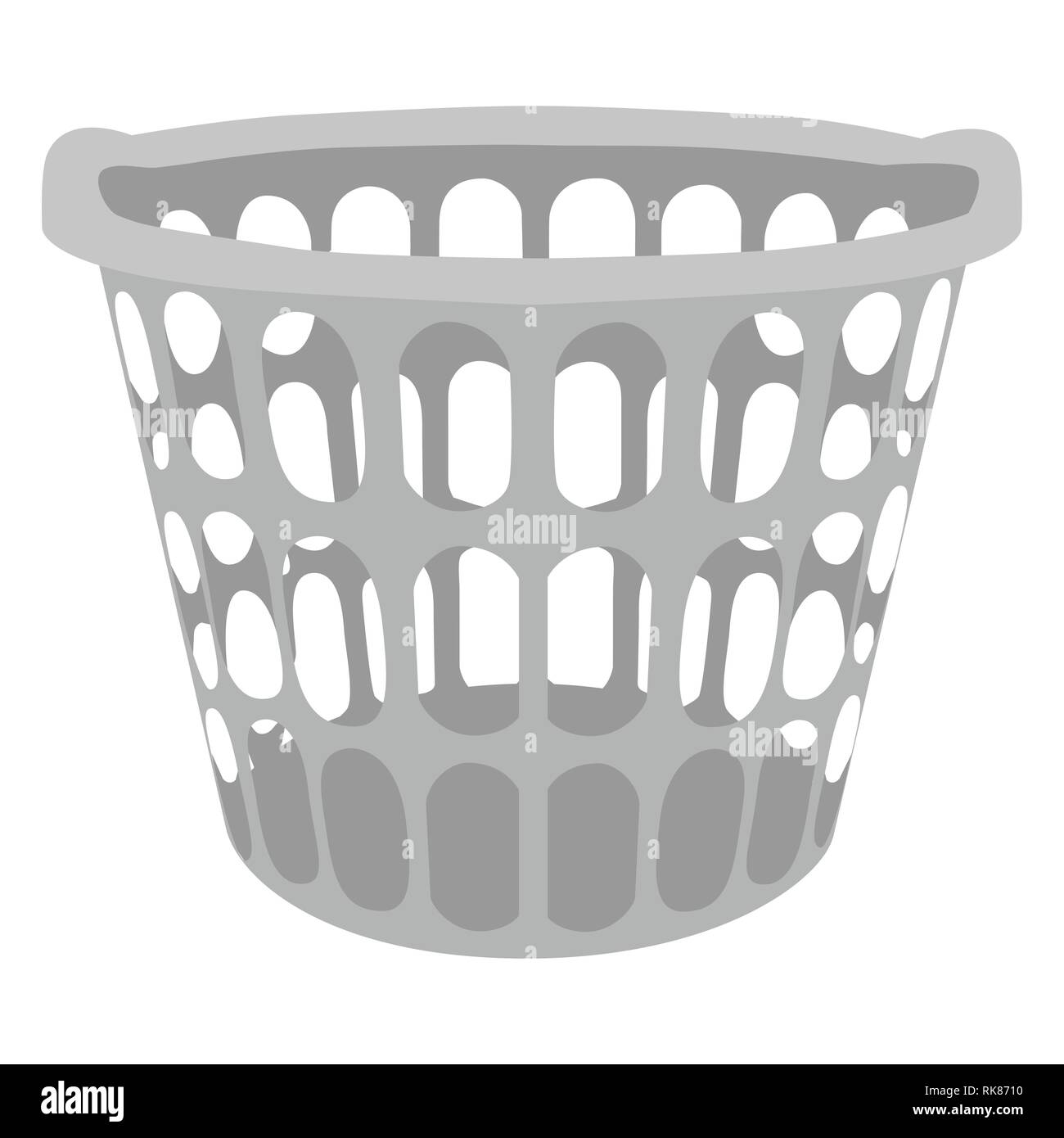 Vector illustration grey plastic laundry basket. Basket for clothes Stock  Vector Image & Art - Alamy