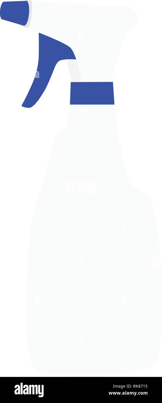 White blank plastic spray detergent bottle isolated on white background ...