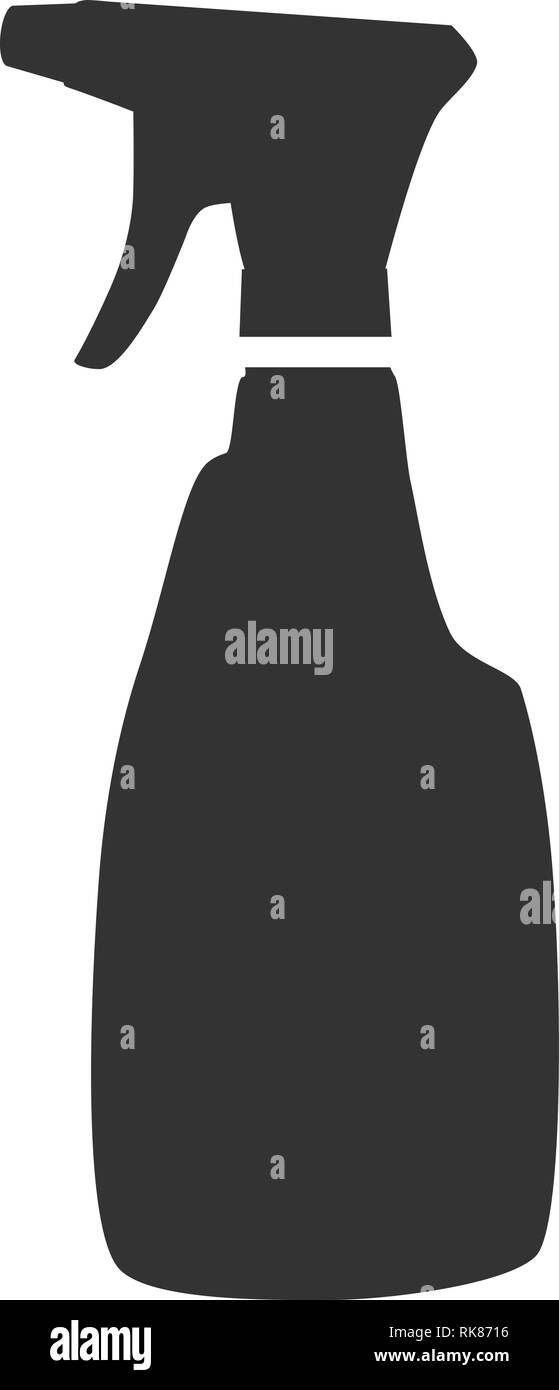Spray bottle icon in flat style isolated on white background. For your ...