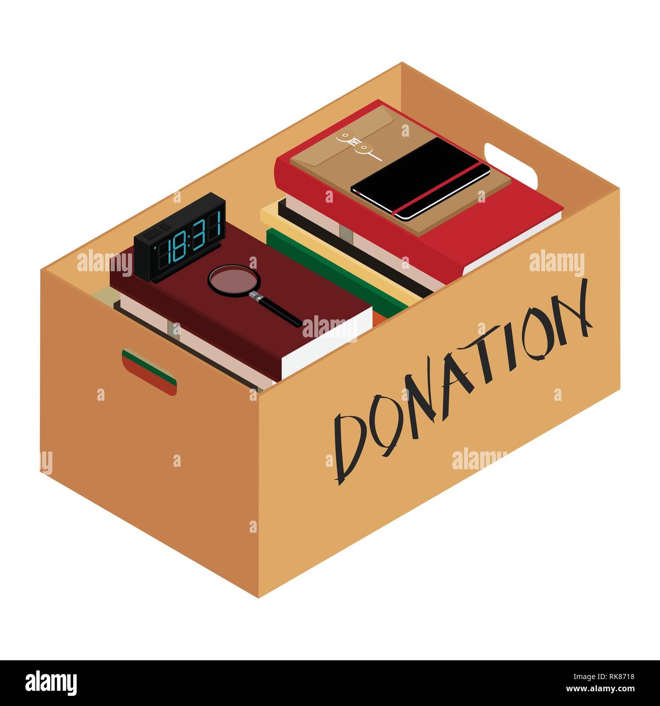 Box full book Stock Vector Images - Alamy