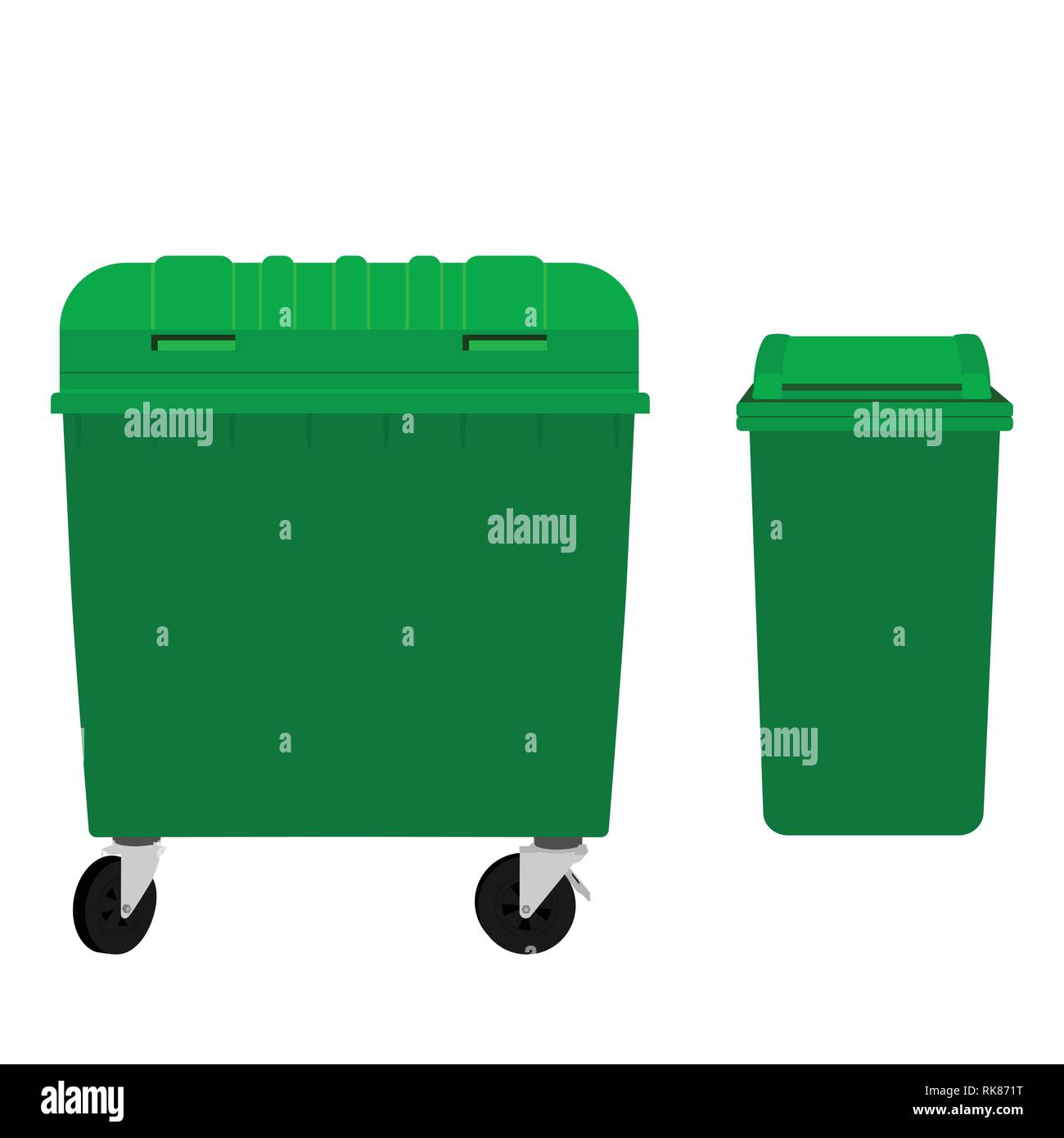 Set of sorting bins for garbage of different colors illustration in a flat  design Stock Vector Image & Art - Alamy