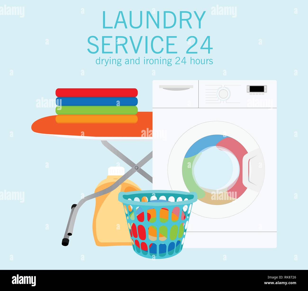 Laundry service vector illustration design. Cleaning concept Stock Vector