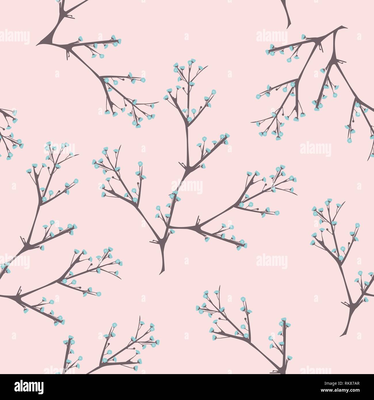 Cute Floral pattern in the small flower. Ditsy print. Motifs scattered random. Seamless vector texture. Elegant template for fashion prints. Printing  Stock Vector