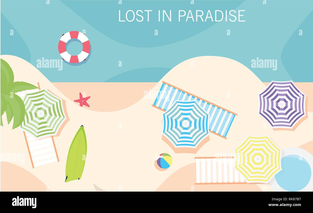 Tropical beach poster. Vector illustration Stock Vector Image & Art - Alamy