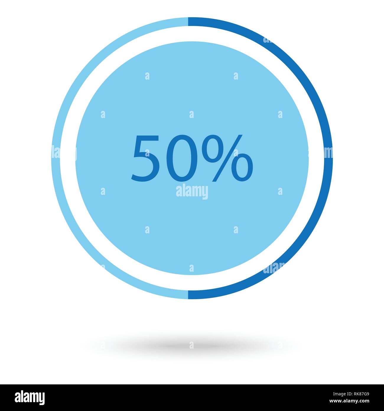 50 50 Pie Chart