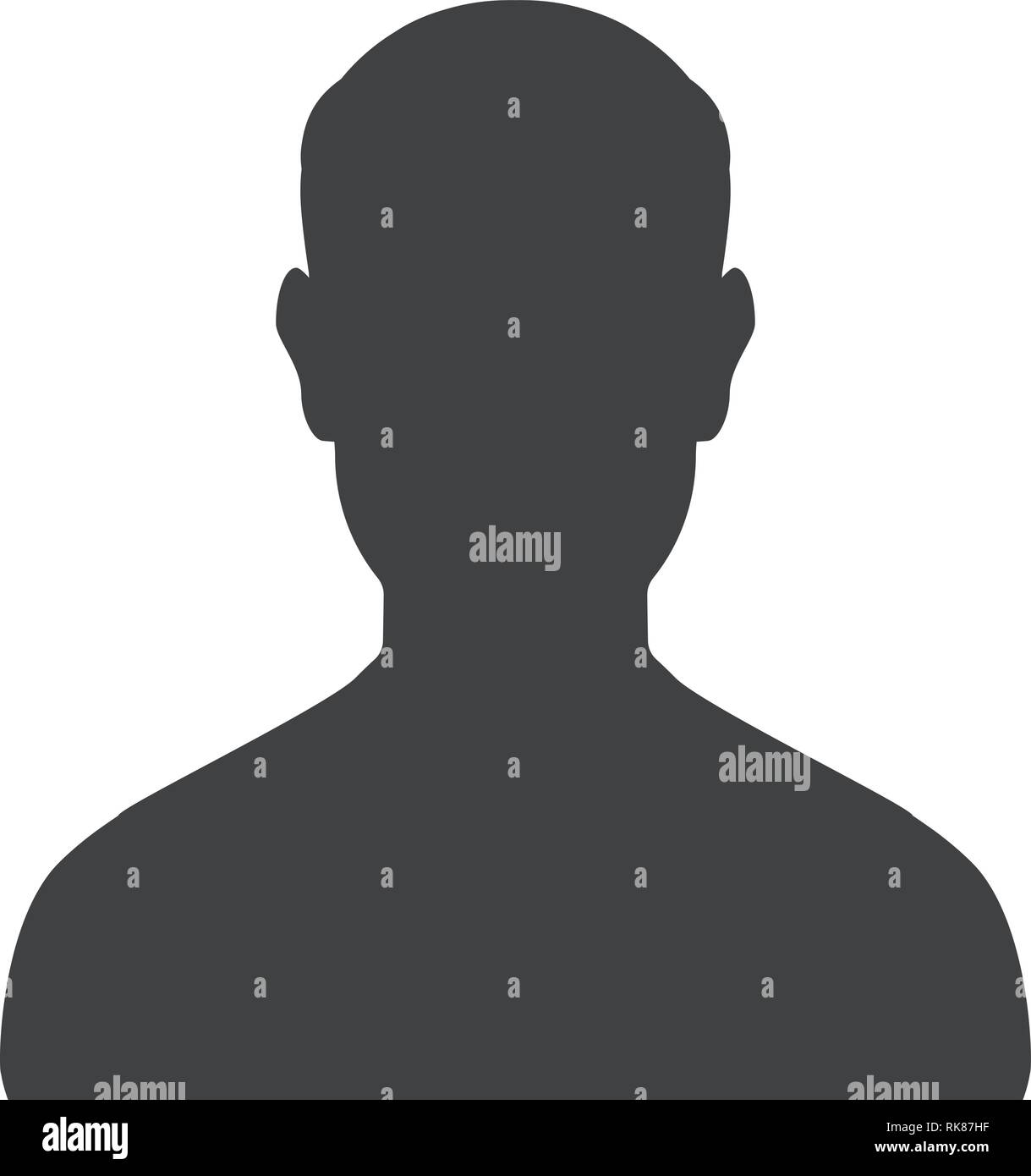 Vector icon man, male profile icon. Man silhouette illustration Stock ...