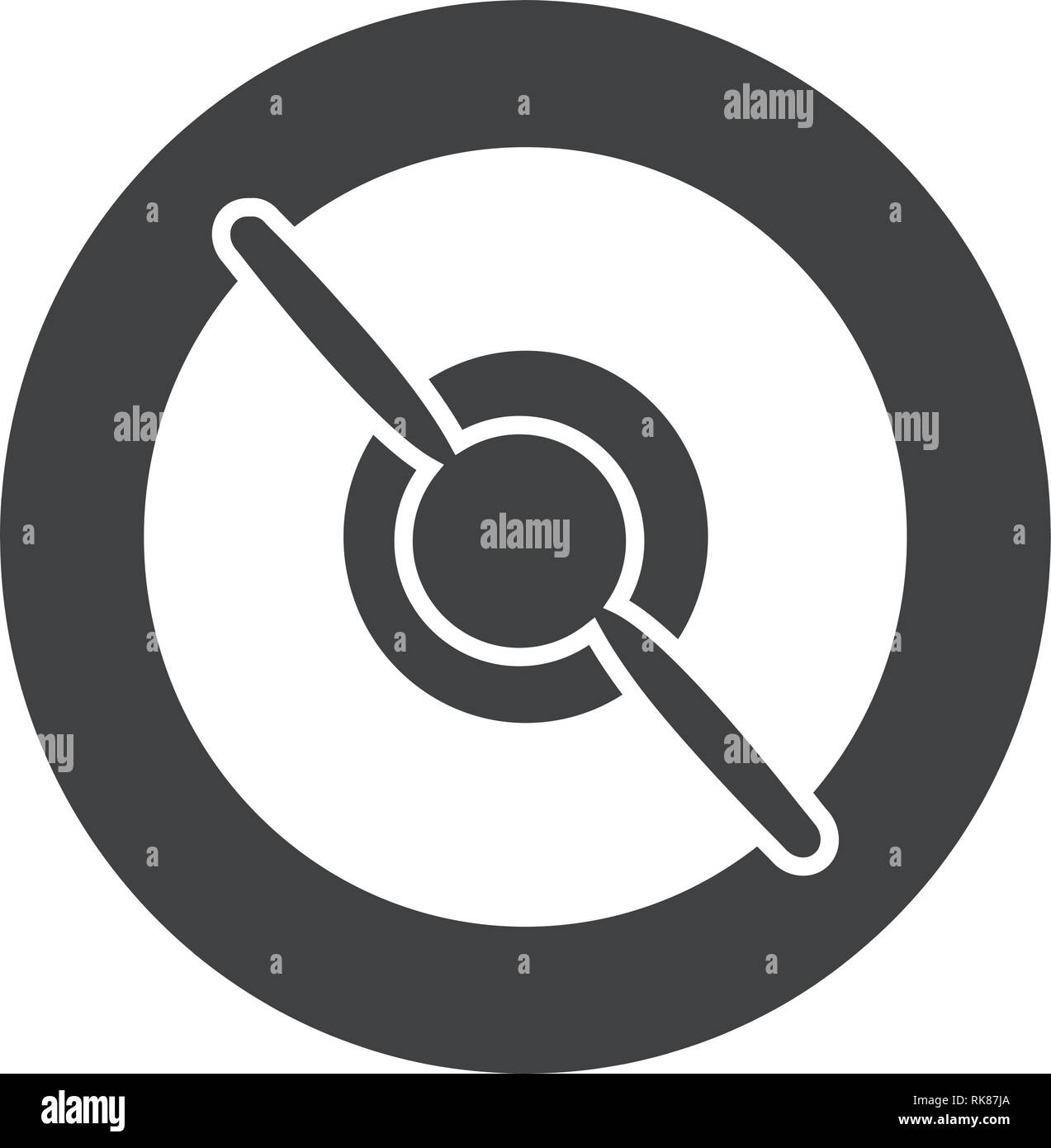 Vector icon propeller of airplane isoletad on white background Stock ...