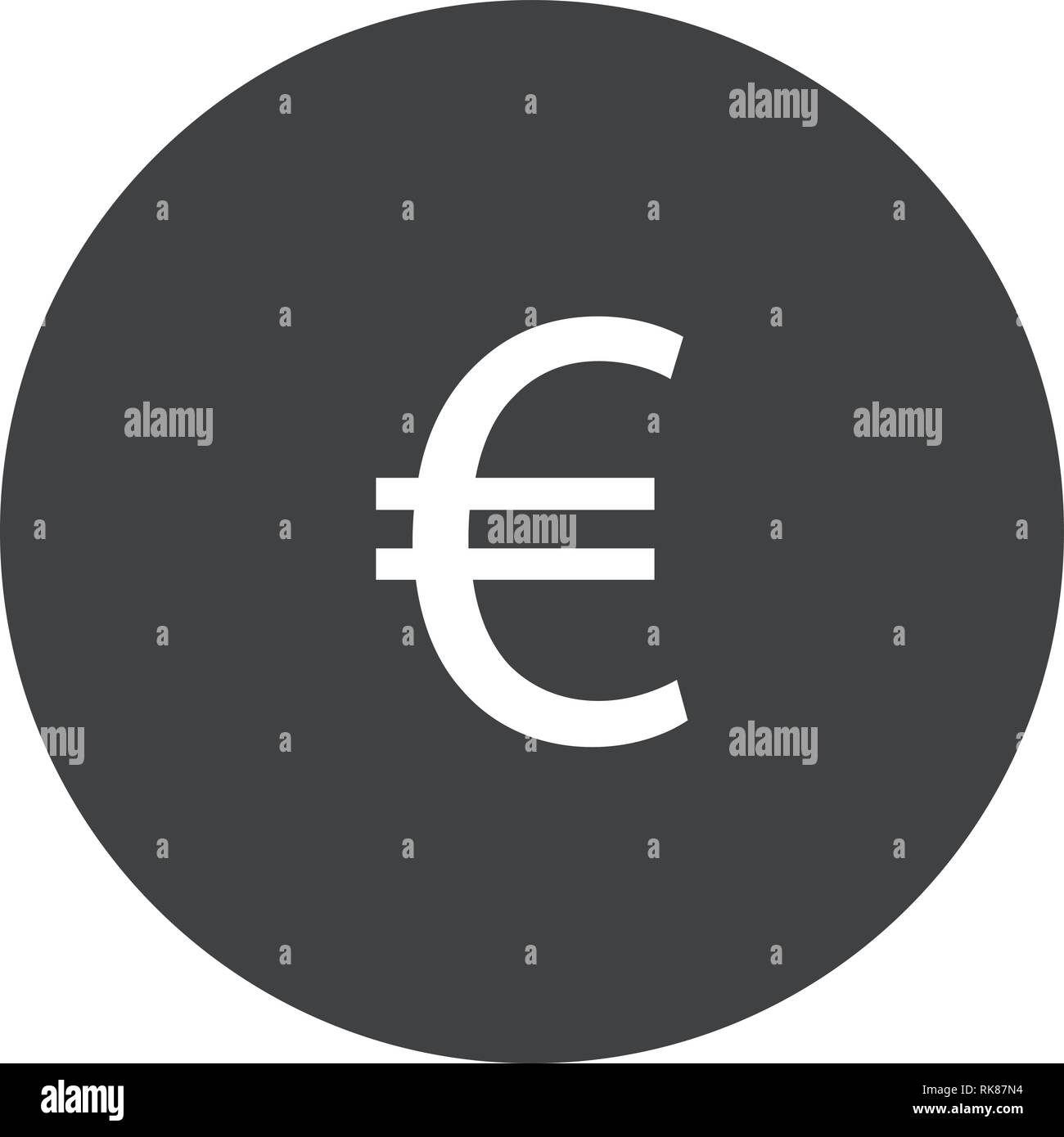 Vector icon euro coin. Euro money sign, symbol Stock Vector Image & Art