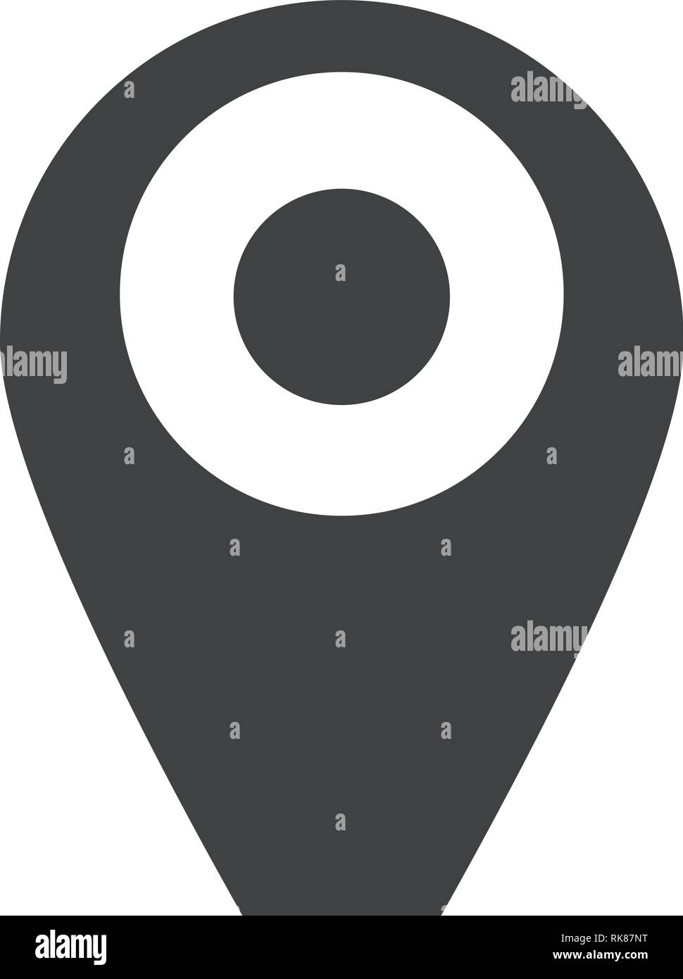 Map pointer vector icon. Map point sign, symbol Stock Vector Image ...