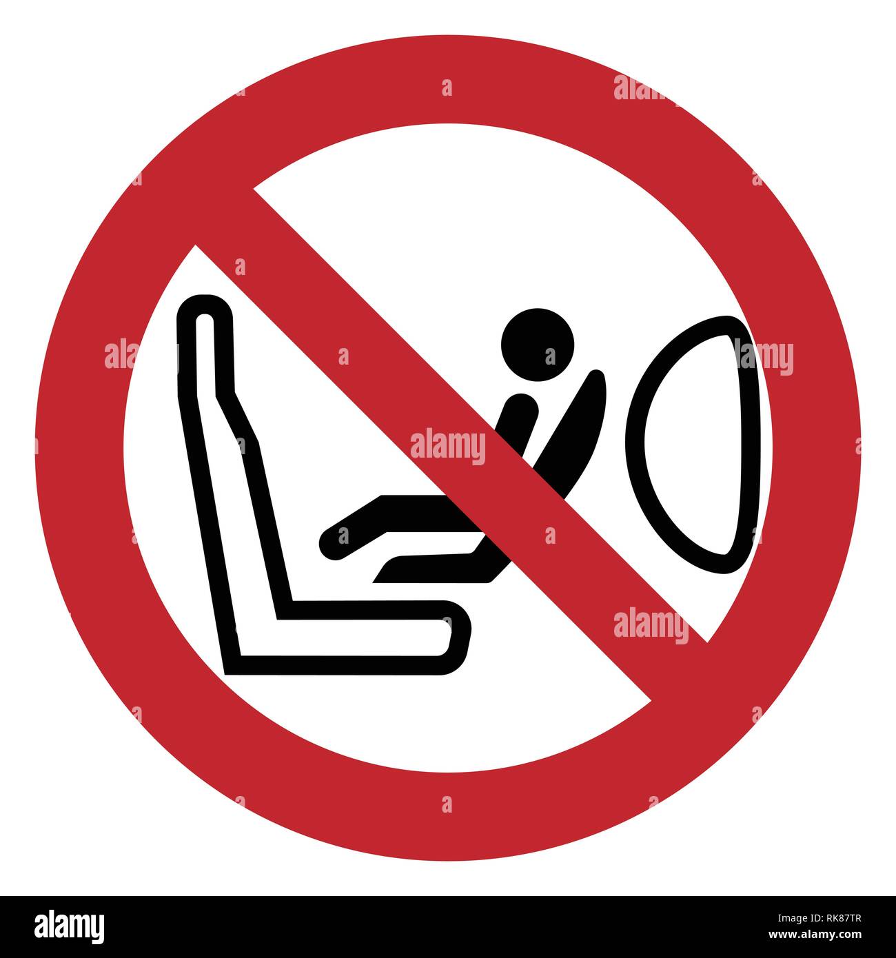 Airbags Child Seat Logo Label Sign Warning in Car Vehicle Vector Image & Art - Alamy