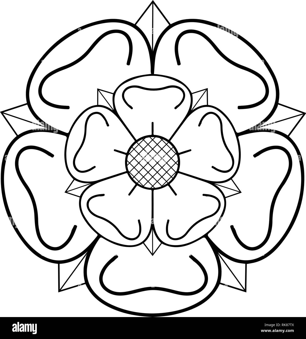 Vector East riding of Yorkshire heraldic rose Stock Vector