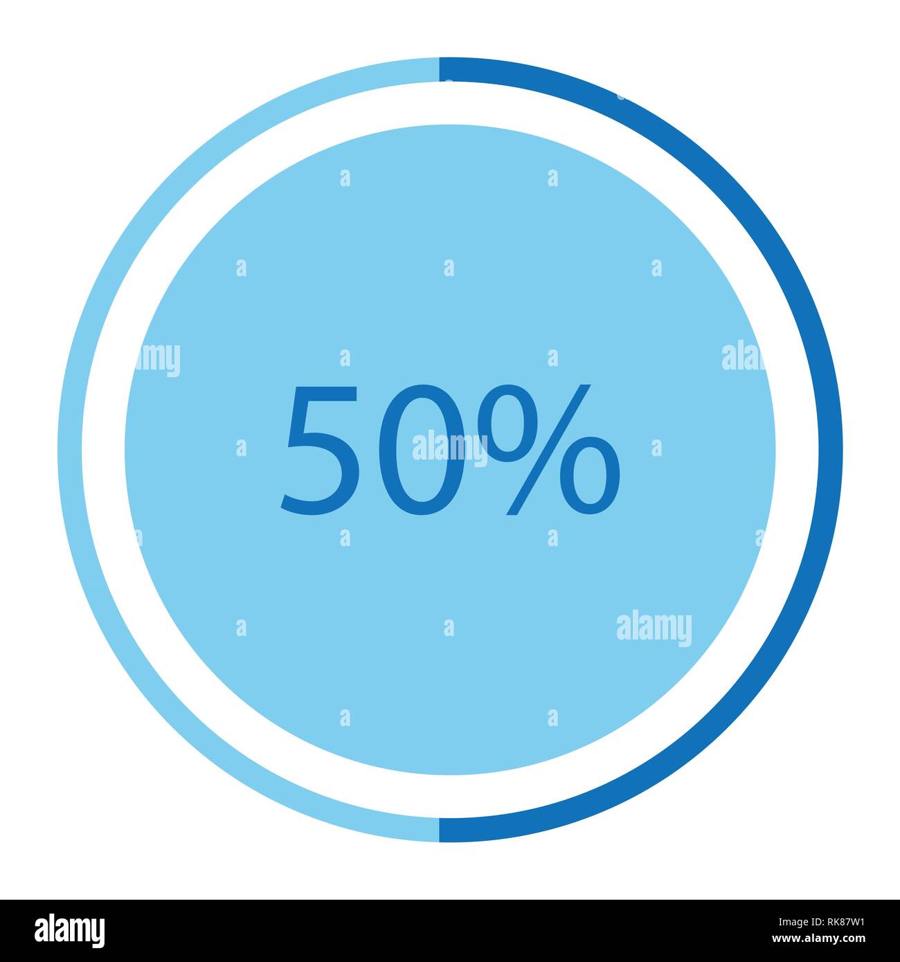 50 50 Pie Chart