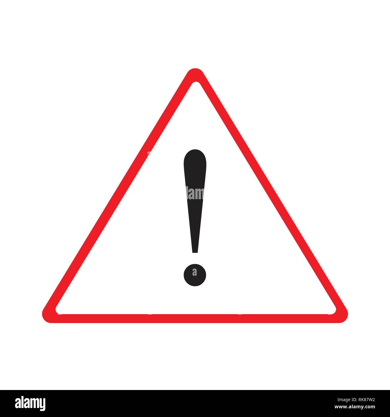 Vector danger sign, symbol isolated on white background Stock Vector ...