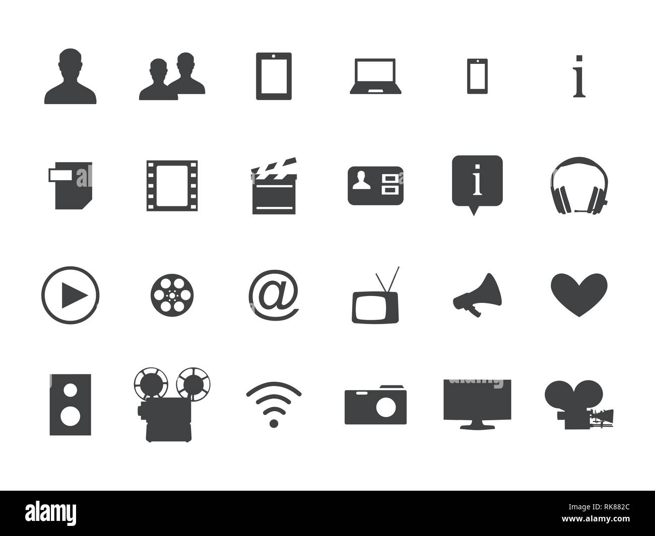 Vector social media icon set, collection Stock Vector Image & Art - Alamy