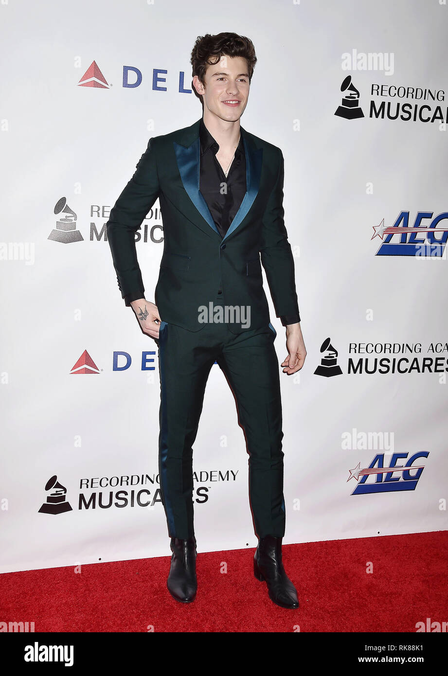 Los Angeles, Ca - February 08: Shawn Mendes Attends Musicares Person Of 