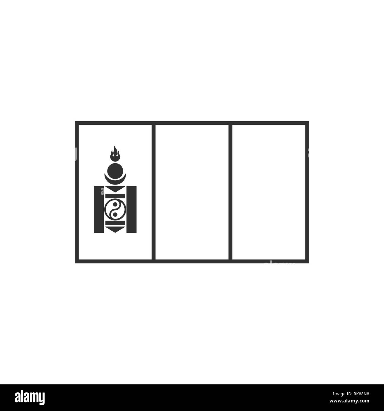 Mongolian Flag Coloring Page