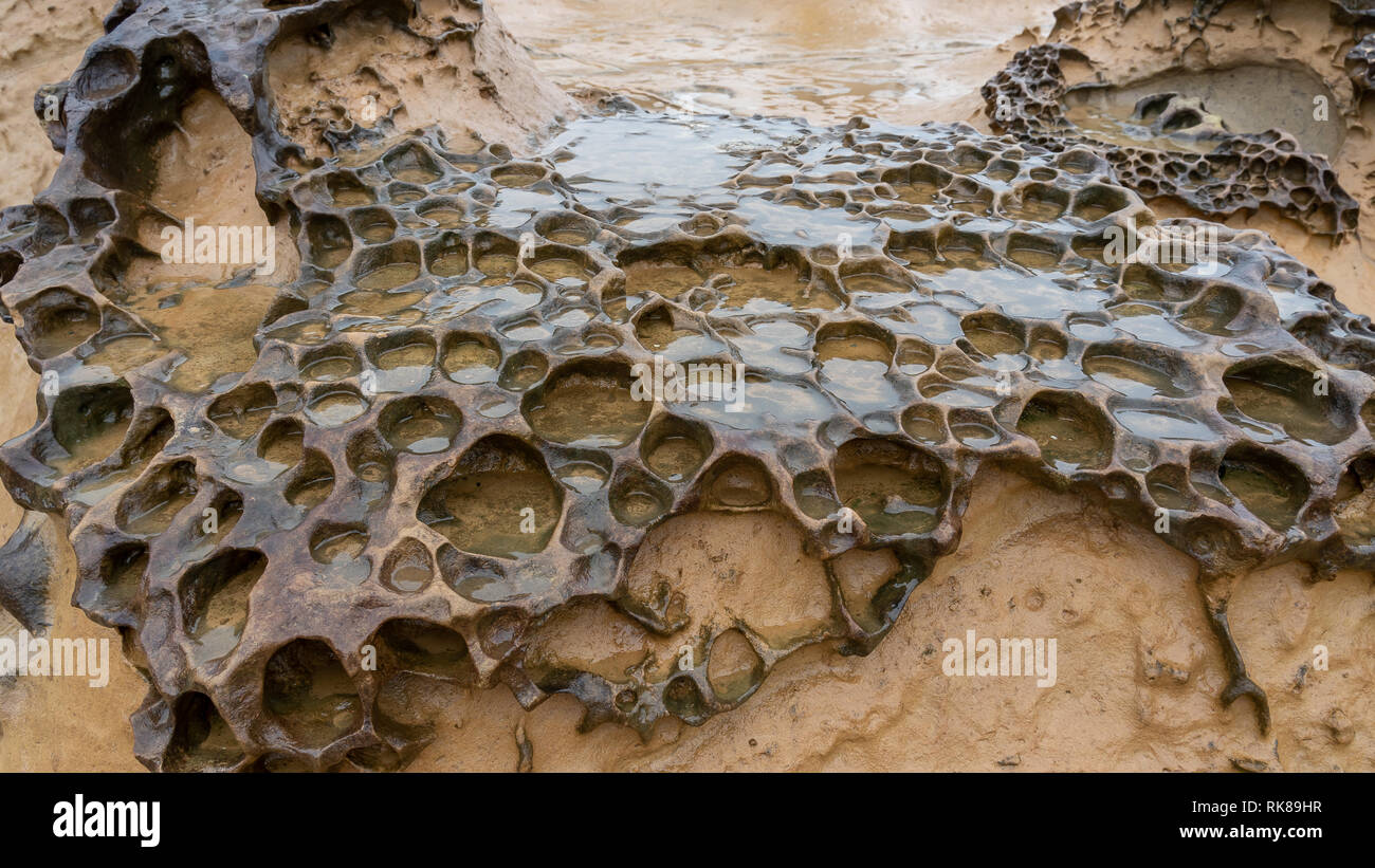 Weathering rock at Yehliu Geopark in Taiwan Stock Photo Alamy