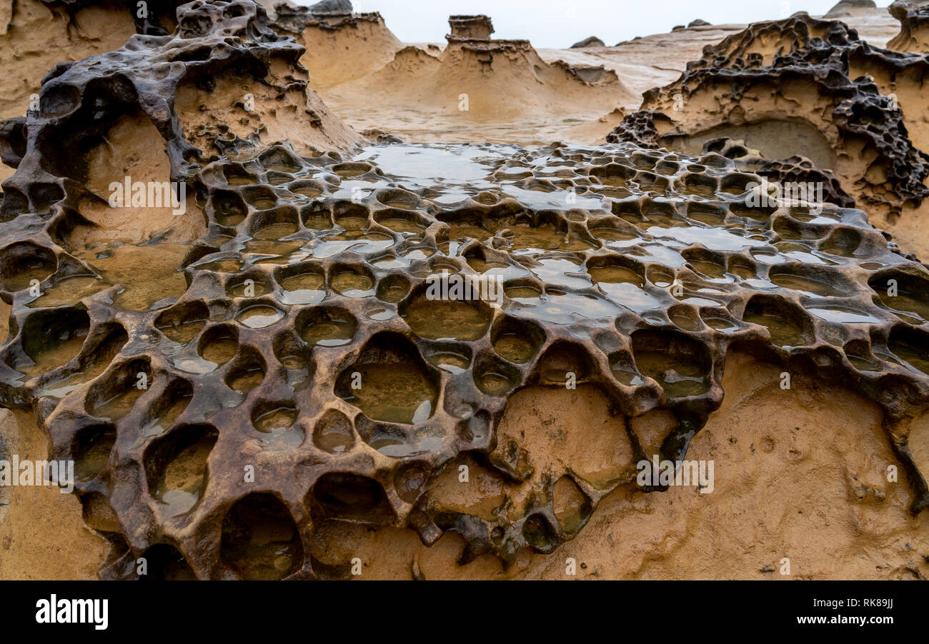 Weathering rock at Yehliu Geopark in Taiwan Stock Photo Alamy