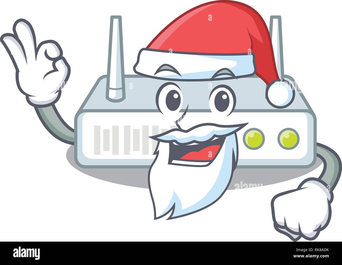 Santa router placed on wooden cartoon table Stock Vector Image & Art ...