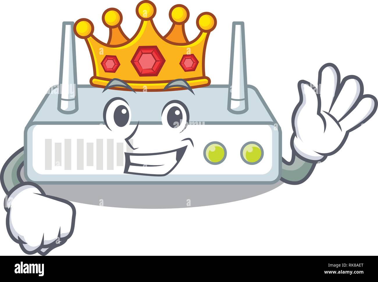 King router placed on wooden cartoon table Stock Vector Image & Art - Alamy