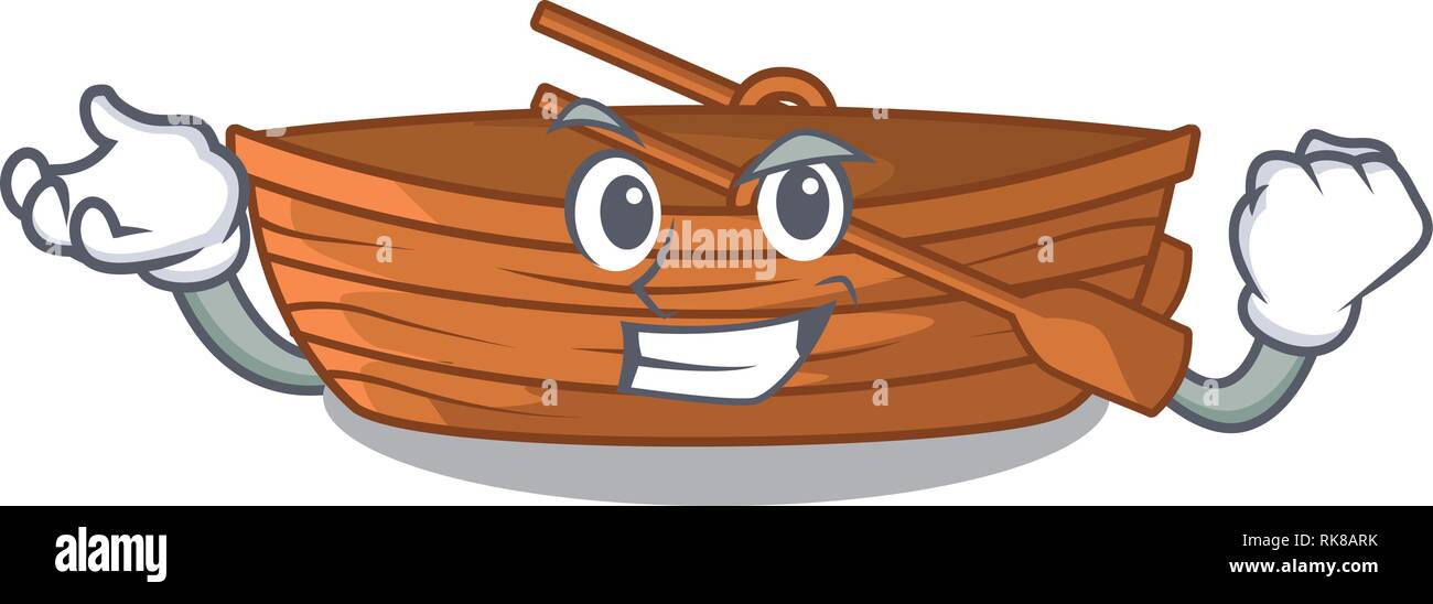 Successful wooden boats isolated with the cartoons Stock Vector