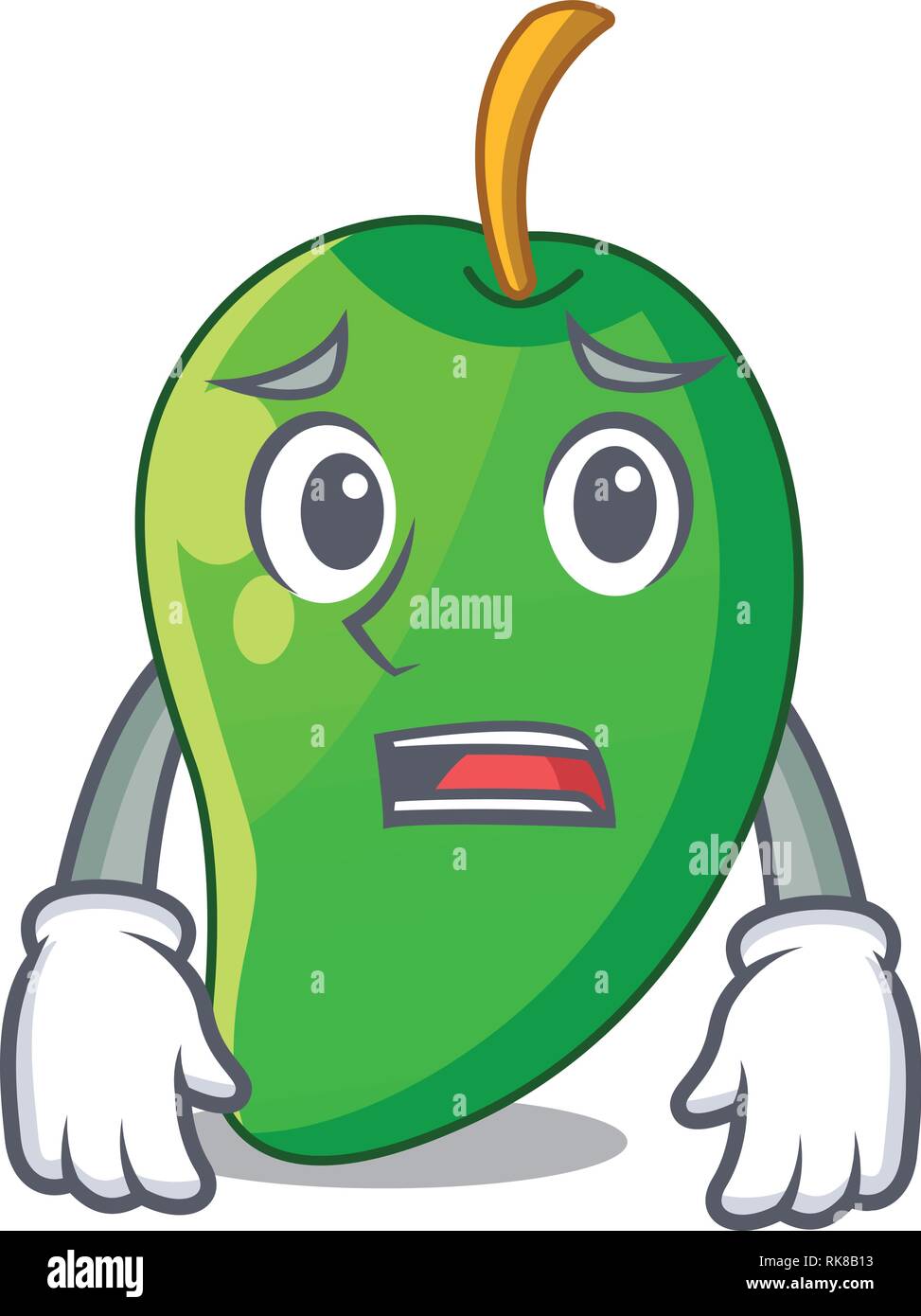 Afraid green mango in the cartoon shape Stock Vector Image & Art - Alamy