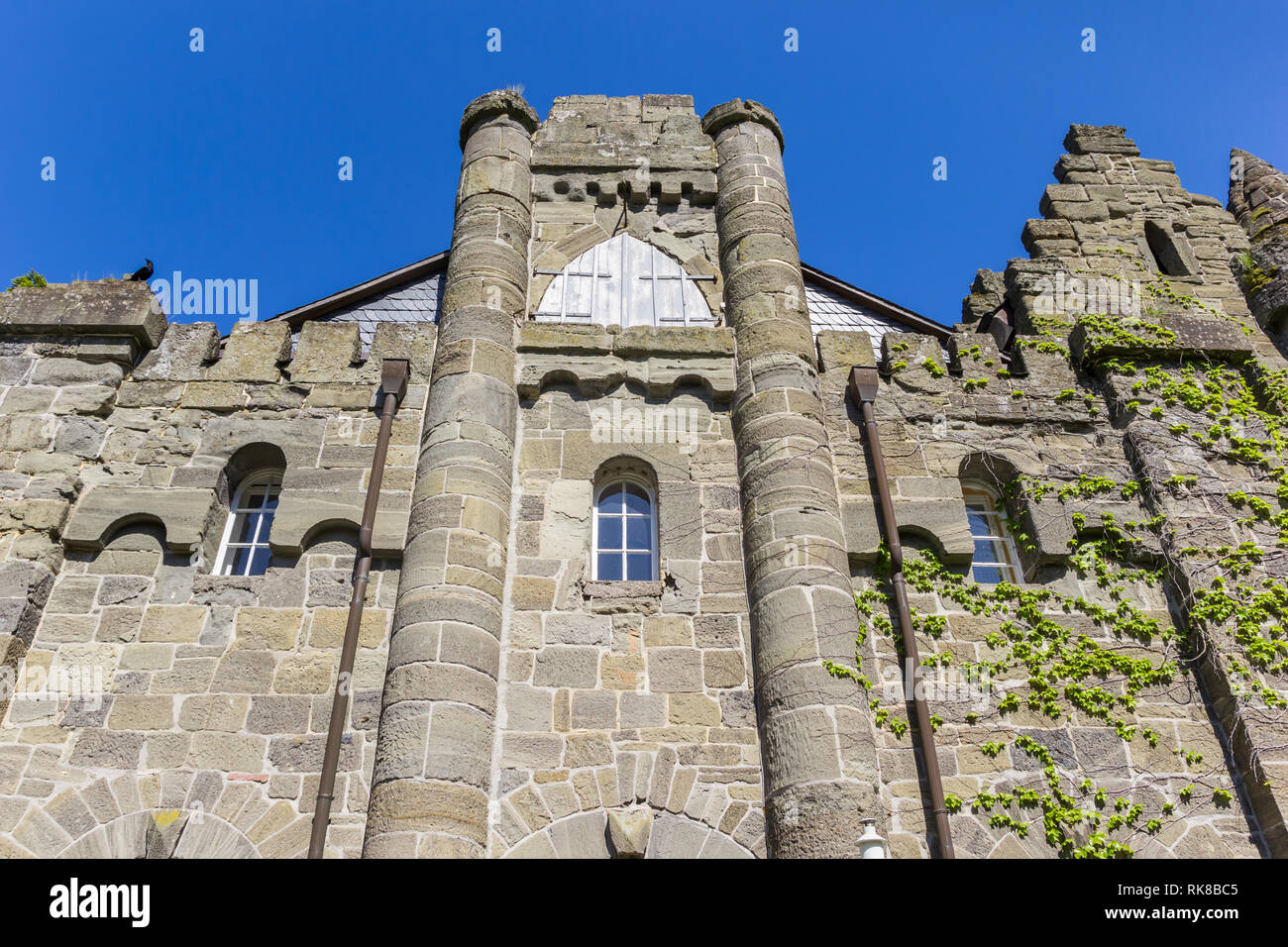 Facade of the Lowenburg castle in Kassel, Germany Stock Photo