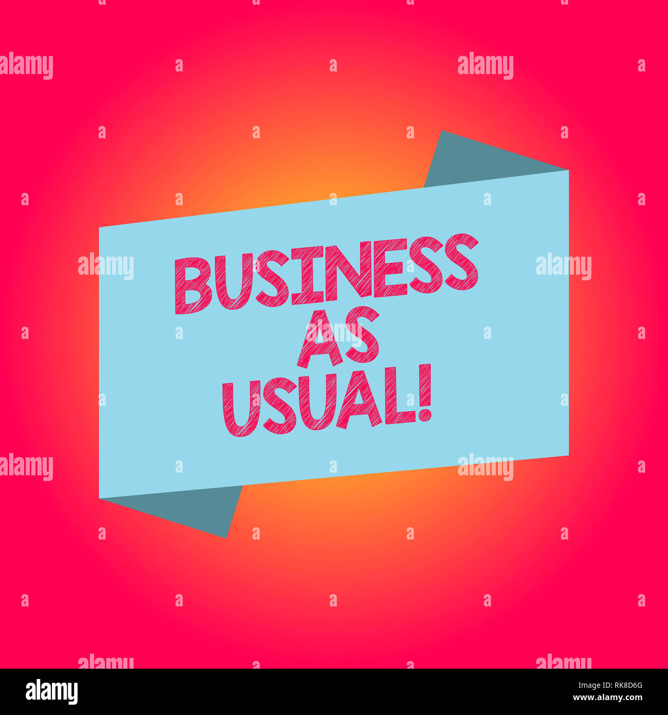 Handwriting Text Writing Business As Usual Concept Meaning