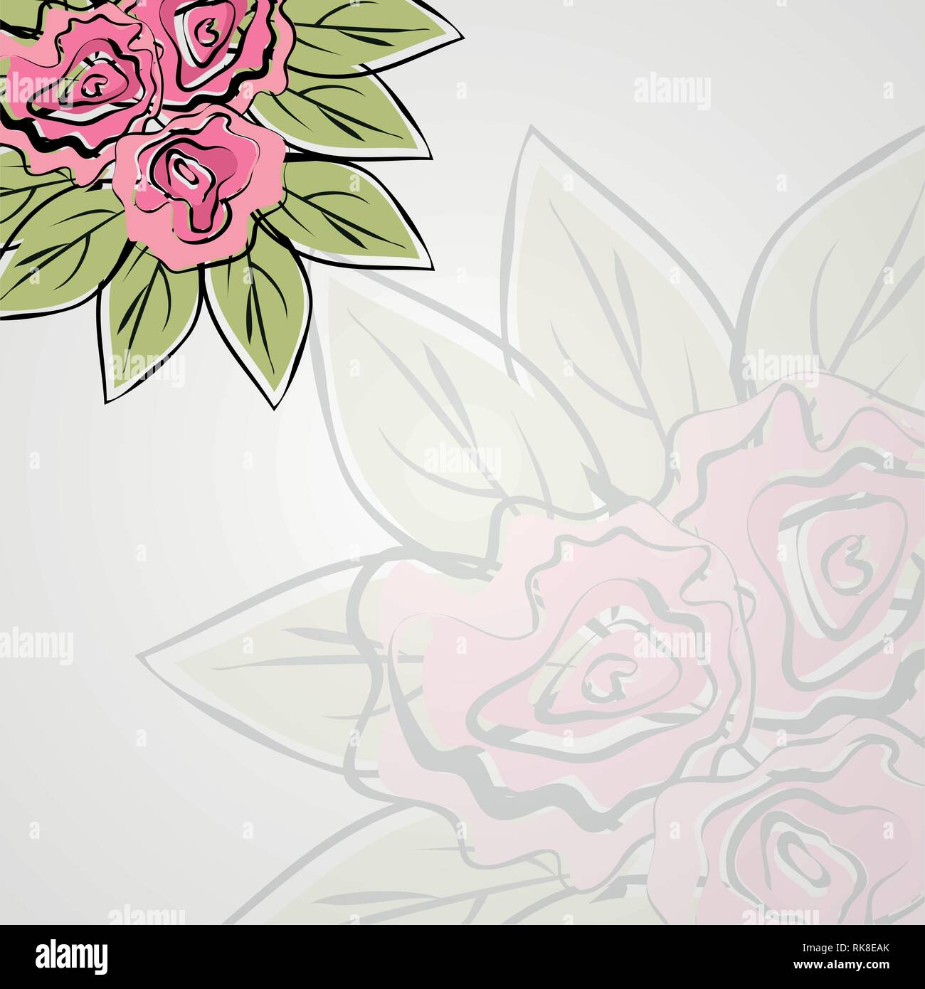 Rose Drawing Pattern Vector pattern of rose, vector illustration vector eps 10 Stock Vector Image ...